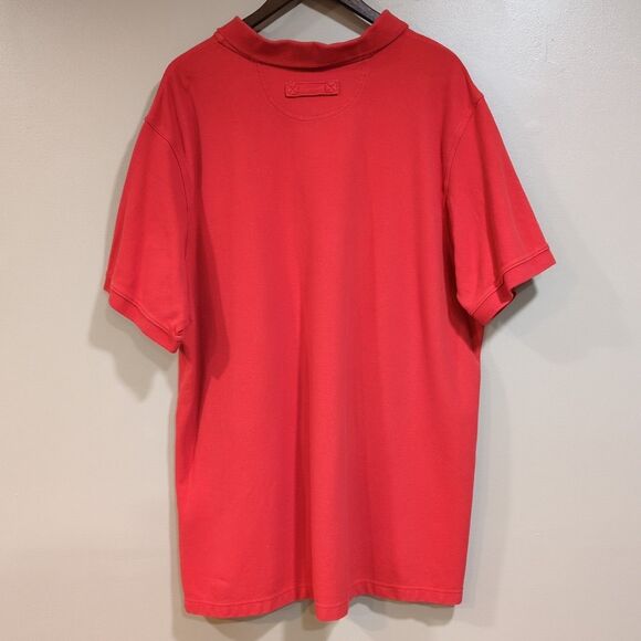 Duluth Trading Mens XL Polo Shirt Short Sleeve Relaxed Fit Red Orange 100%Cotton - Picture 5 of 13
